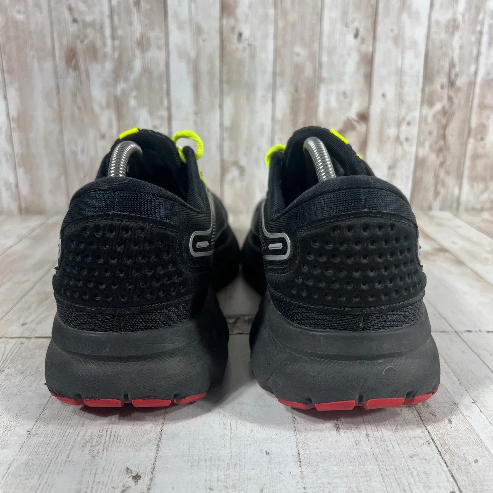 Brooks Trace Fire Dept Men Running Shoes Black Yellow 1103881D011 Size 10.5